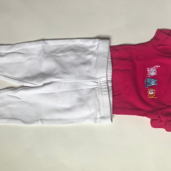 Baby Girl's Size NB Newborn Two Piece Pink Gerber - Picture 3 of 6